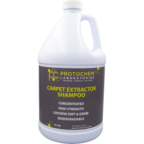 Protochem Laboratories Concentrated Carpet Extractor Shampoo And Deodorizer, 1 gal., EA1 PC-34B-1